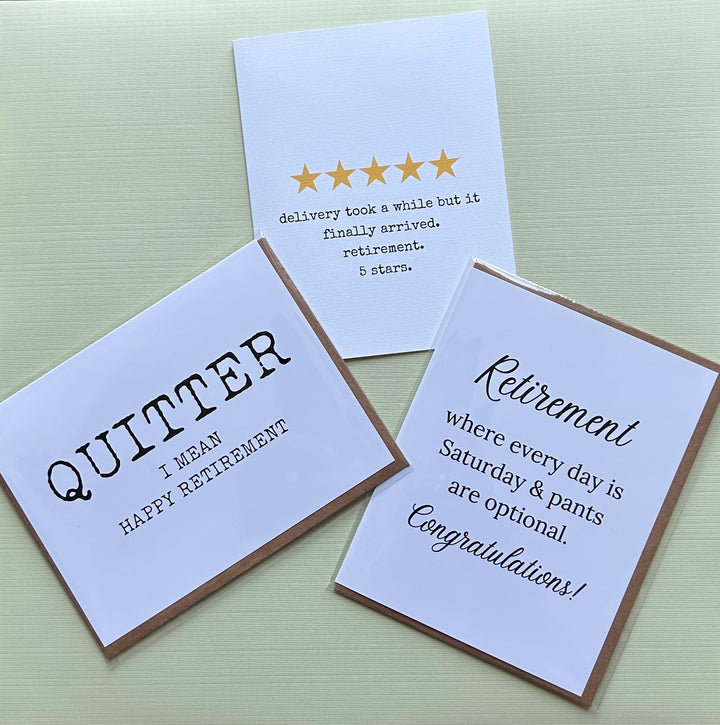 Retirement Celebration Bundle | 3 Funny & Honest Retirement Cards