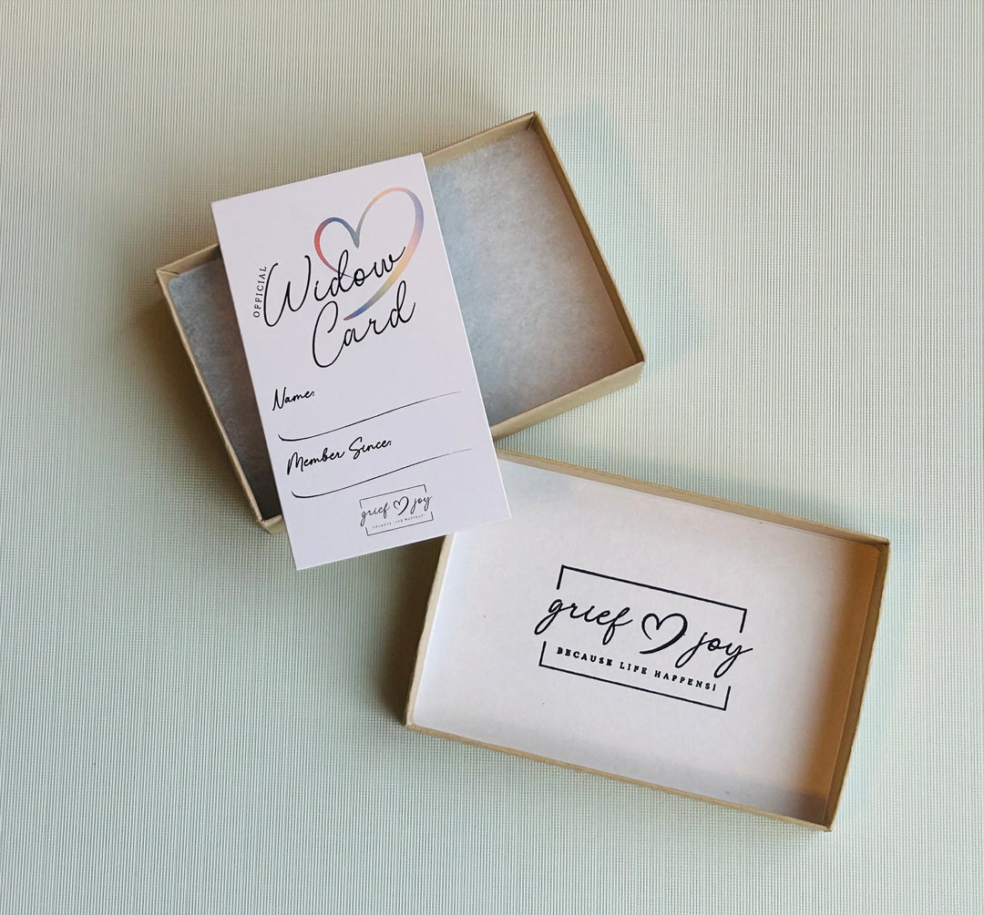 Grief & Joy Official Widow Card humorous widow support gift

