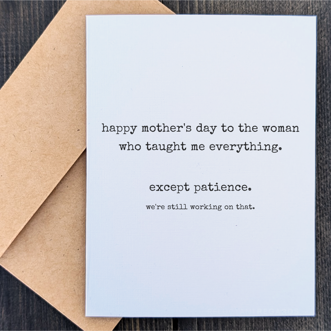 Humorous honest mom greeting card