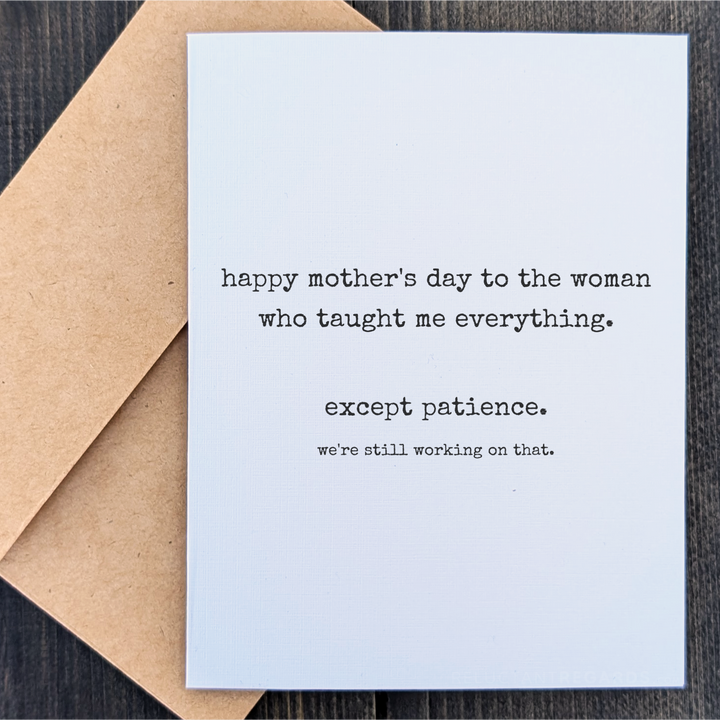 Humorous honest mom greeting card
